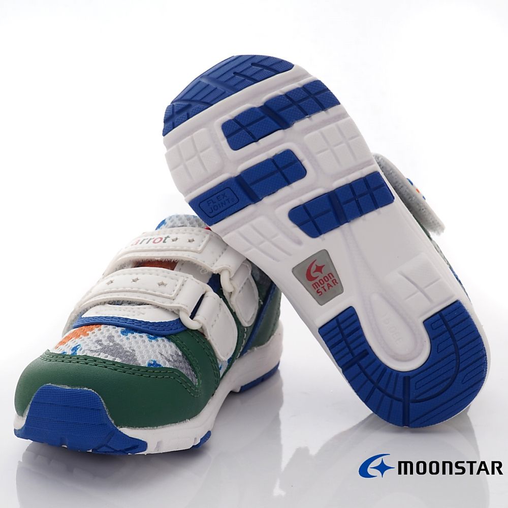 Moonstar日本月星 - 月星速乾透氣機能款(中小童段)-運動鞋-青苔綠