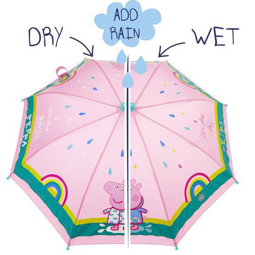 英國 Squid Kids - 變色雨傘-小圓點-粉紅