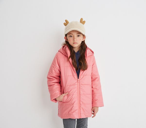 麗嬰房 Little moni - 3M科技羽絨保暖外套(女童版型)-女童版型-熱情粉