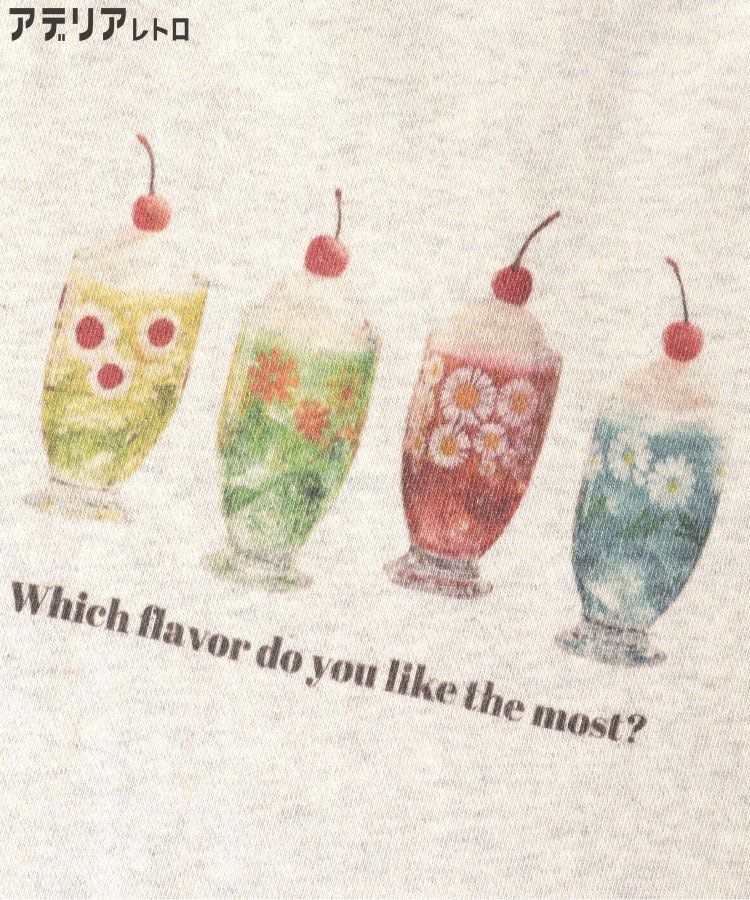 日本 BREEZE - 聯名款 昭和風純棉長袖上衣-冰淇淋蘇打-淺灰