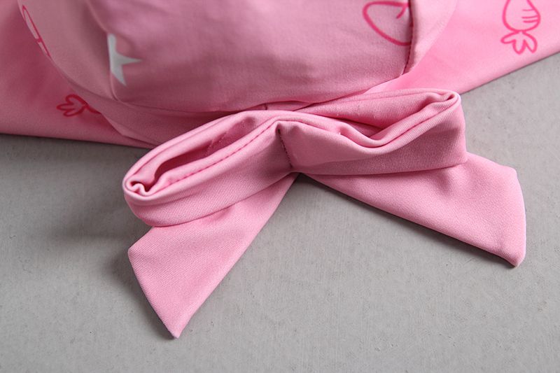 女寶防曬長袖連身泳裝套裝(附帽子)-兔寶寶-粉色