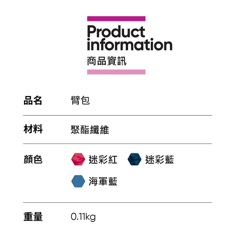M Square - 運動休閒臂包-迷彩藍