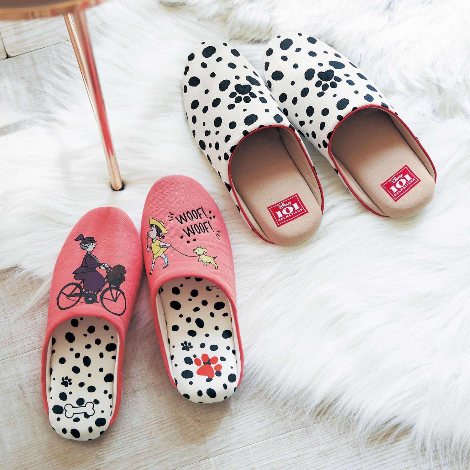 日本千趣會 - 迪士尼室內拖鞋-101忠狗-粉紅 (23-25cm)