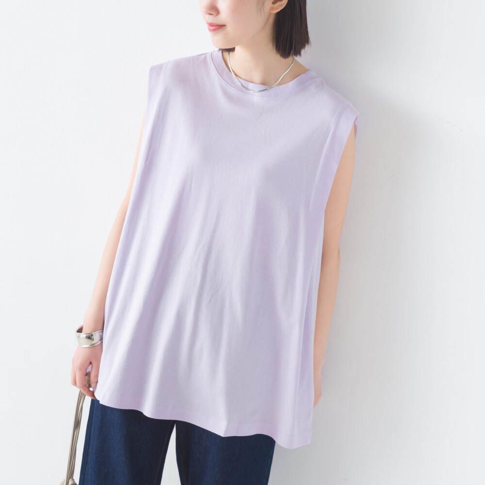 抗透汗 顯瘦無袖上衣-淡紫