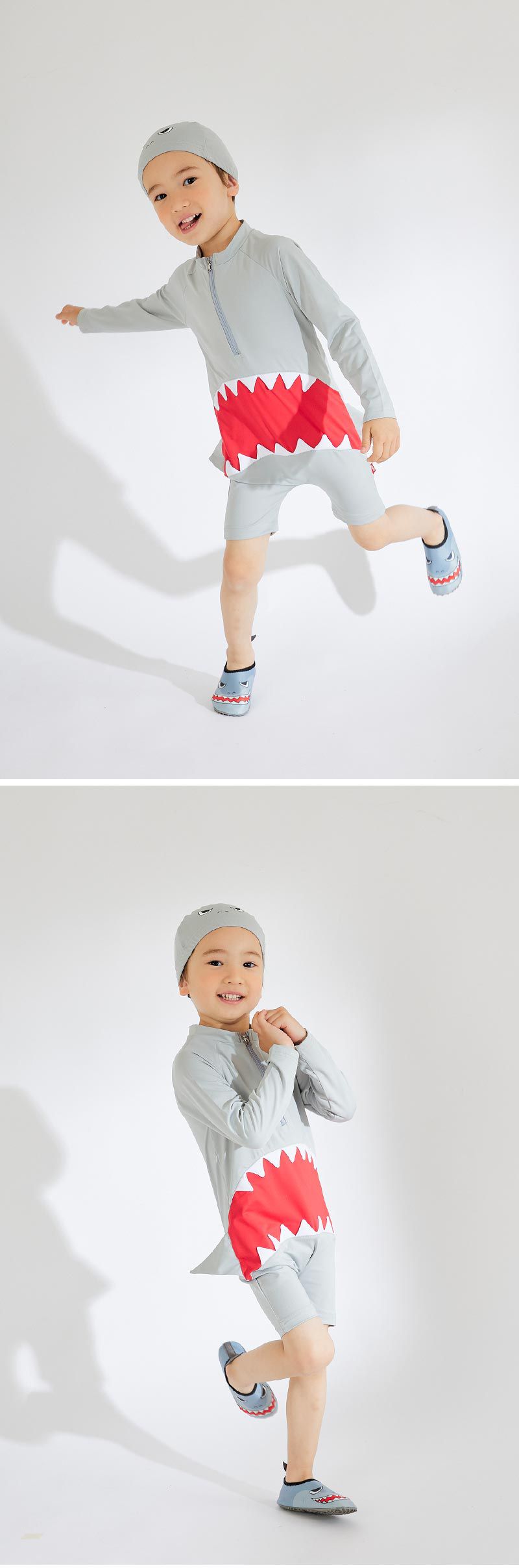 韓國 OZKIZ - 輕量/防滑兒童沙灘鞋/戲水鞋-鯊魚造型