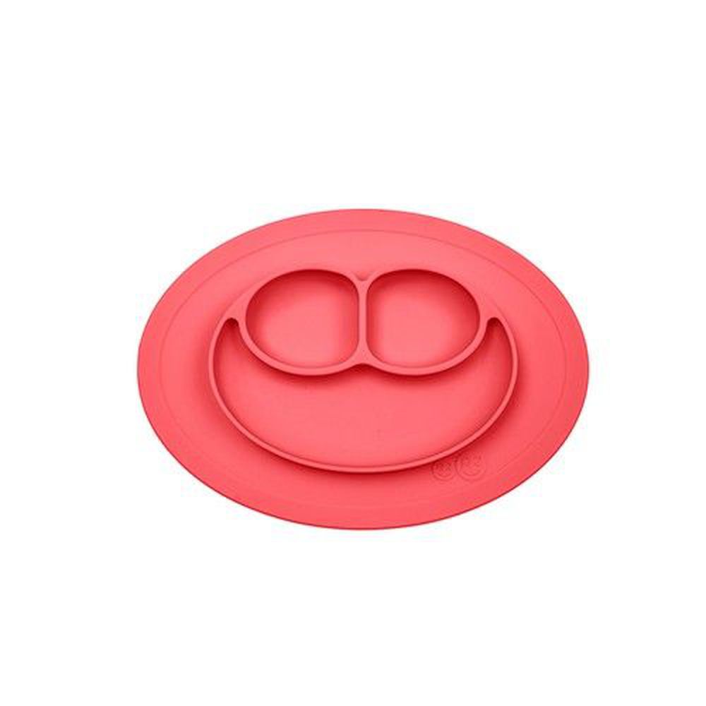 美國 ezpz - 快樂餐盤 Happy Mini Mat-迷你餐盤-珊瑚紅 (27.3cm*19.7cm*2.54)-240ml