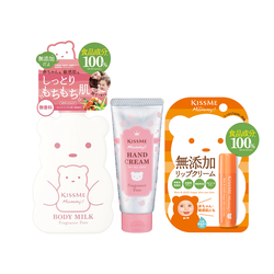 奇士美 KISSME - 【媽咪愛限定組】Mommy親子身體乳+護手霜+護唇膏