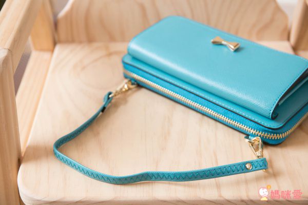 日本 cachecache - 3way蝴蝶結錢夾包-SILGY銀粉x灰