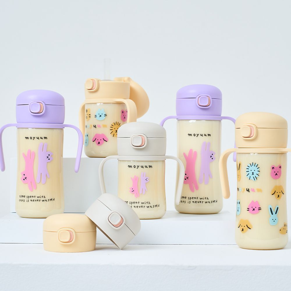 PPSU彈蓋吸管學飲水杯-動物萌友(SOOSOOJIN聯名款)-170ml