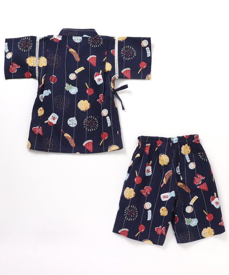 日本 apres les cours - 季節限量！清新可愛二件式甚平-彩虹西瓜-米白