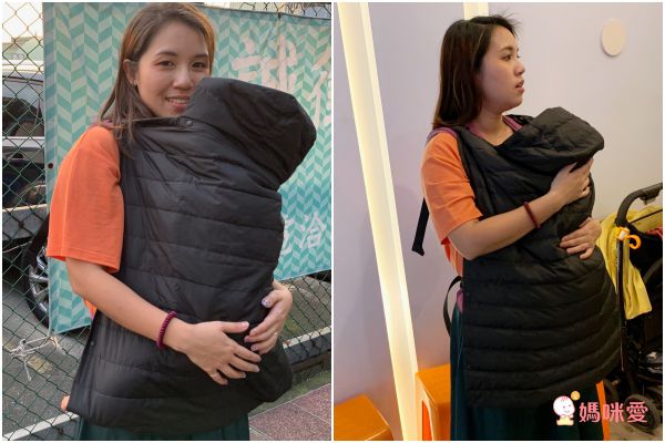 akachan honpo - 輕薄羽絨遮罩-黑色 (76×70cm)