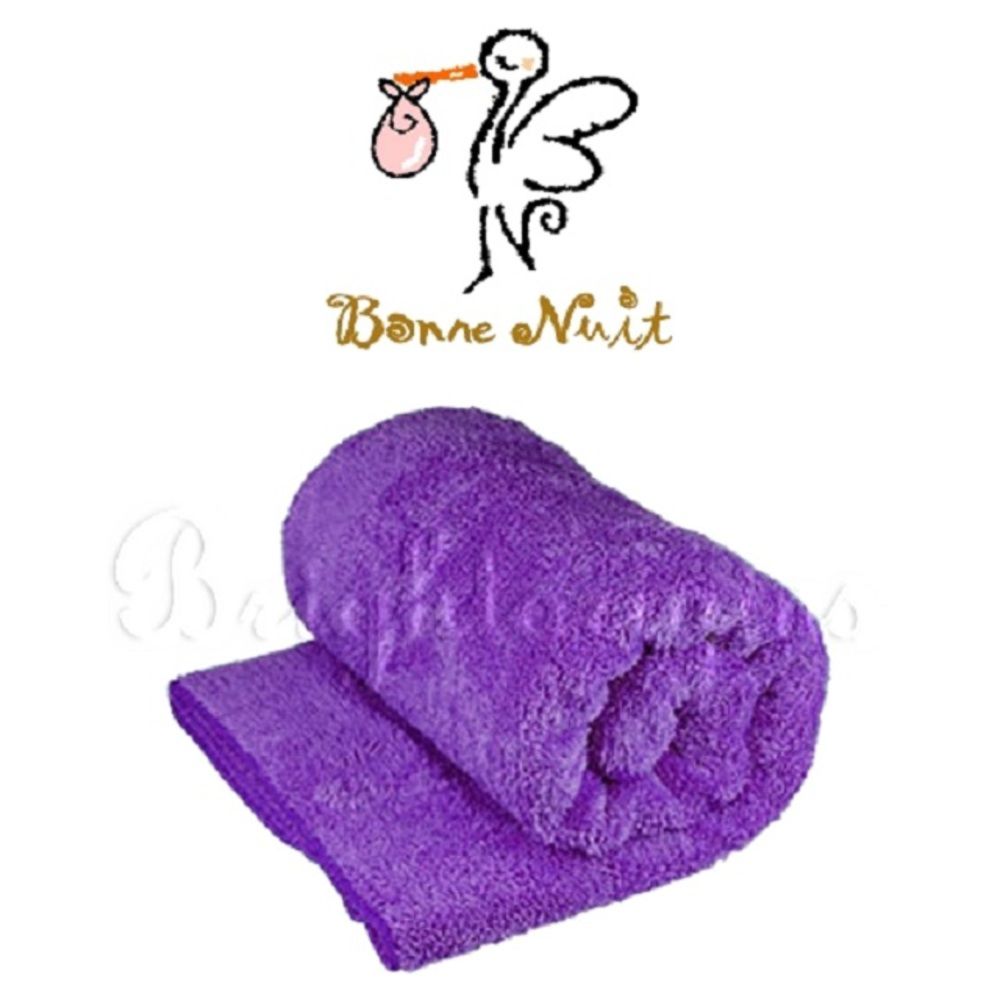 Bonne Nuit - 雪柔綿枕巾(寶寶浴巾)多色可選 (豔紫色)
