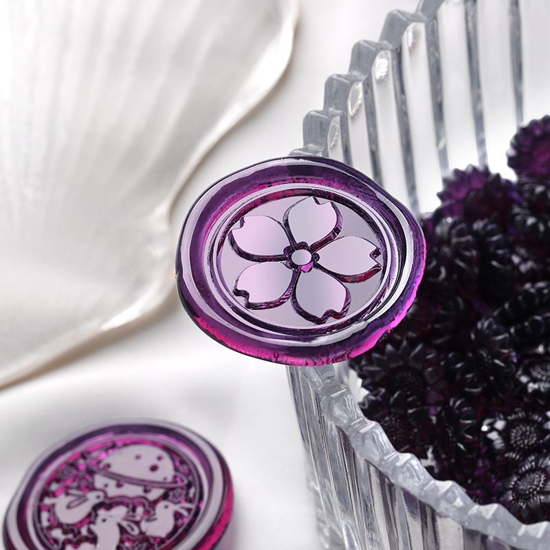 向日葵半透明火漆章蠟粒-熔岩