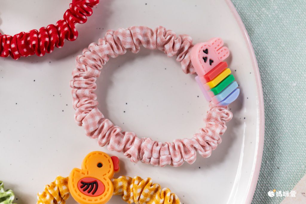 可愛彈性不傷髮大腸圈(10入組)-繽紛蜜蜂-不含紙卡