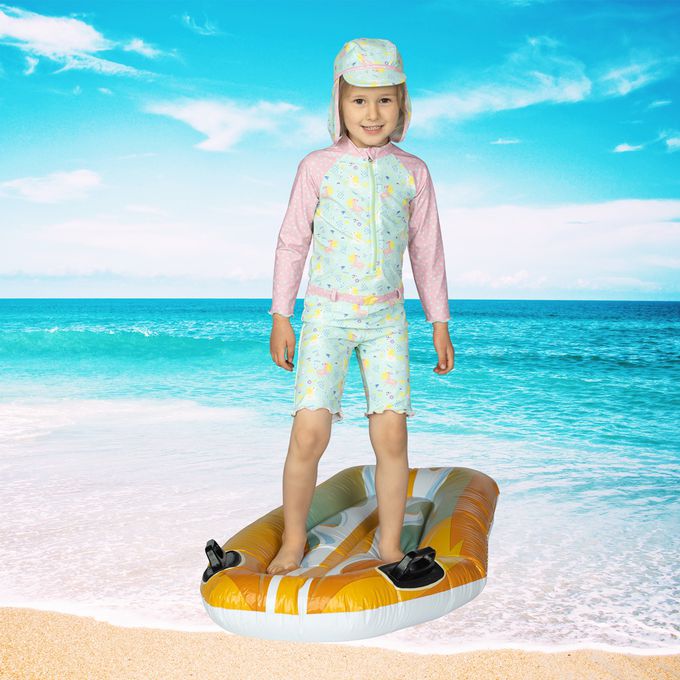 德國Playshoes - 抗UV長袖防曬防寒兒童連身泳裝-獨角獸