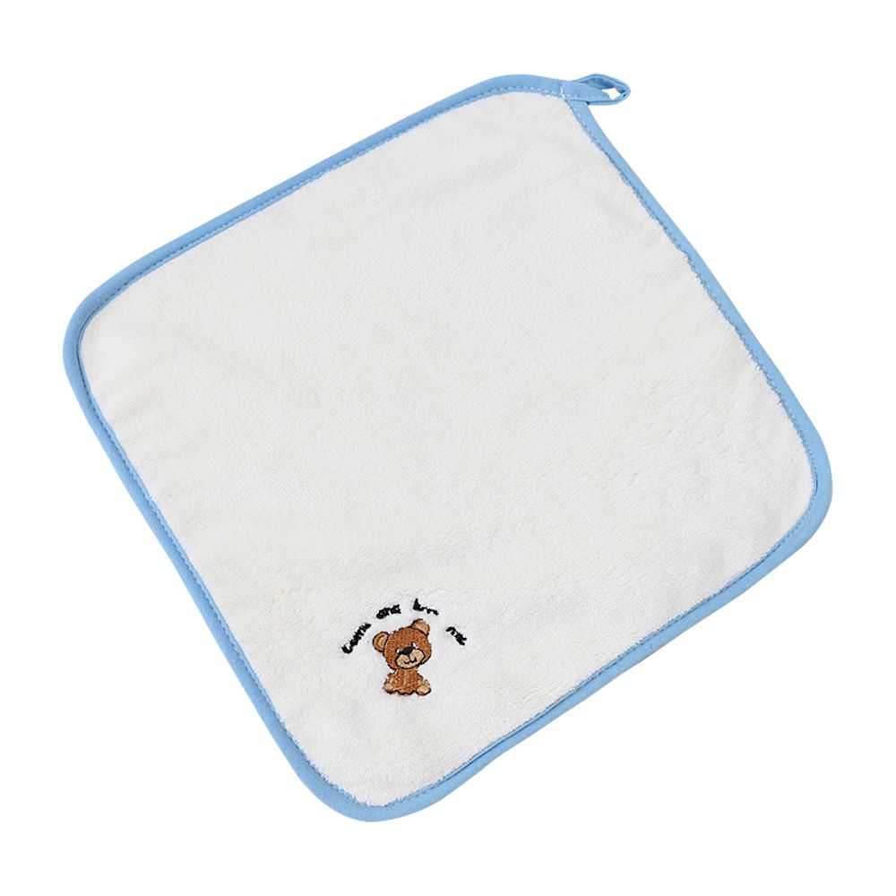 3條入-珊瑚絨吸水多功能小方巾 擦汗巾 擦手巾-小熊+隨機2條 (25*25cm)