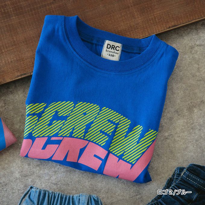 日本 BRANSHES - 100%棉 簡約logo薄長袖上衣-背後大LOGO-水藍