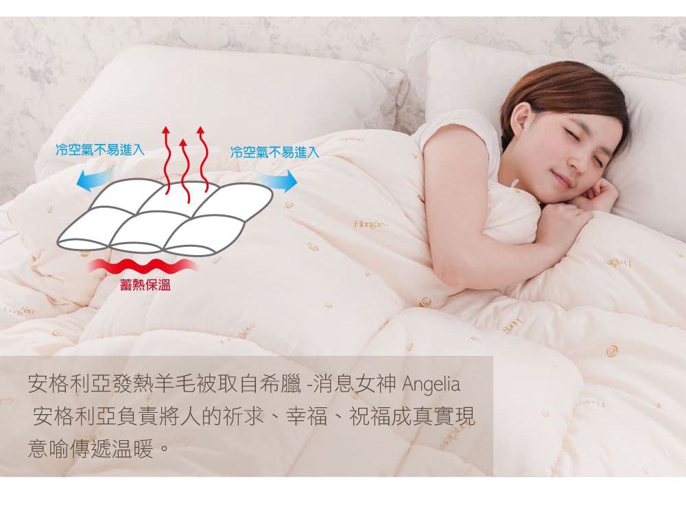 鴻宇 HongYew - 安格利亞發熱羊毛被 冬被 遠紅外線纖維 台灣製-單人5X7