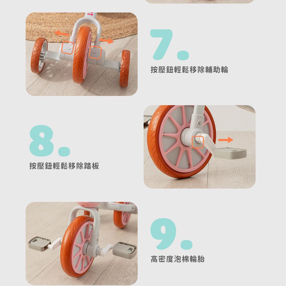 Kikimmy - 兒童二合一平衡車-綠