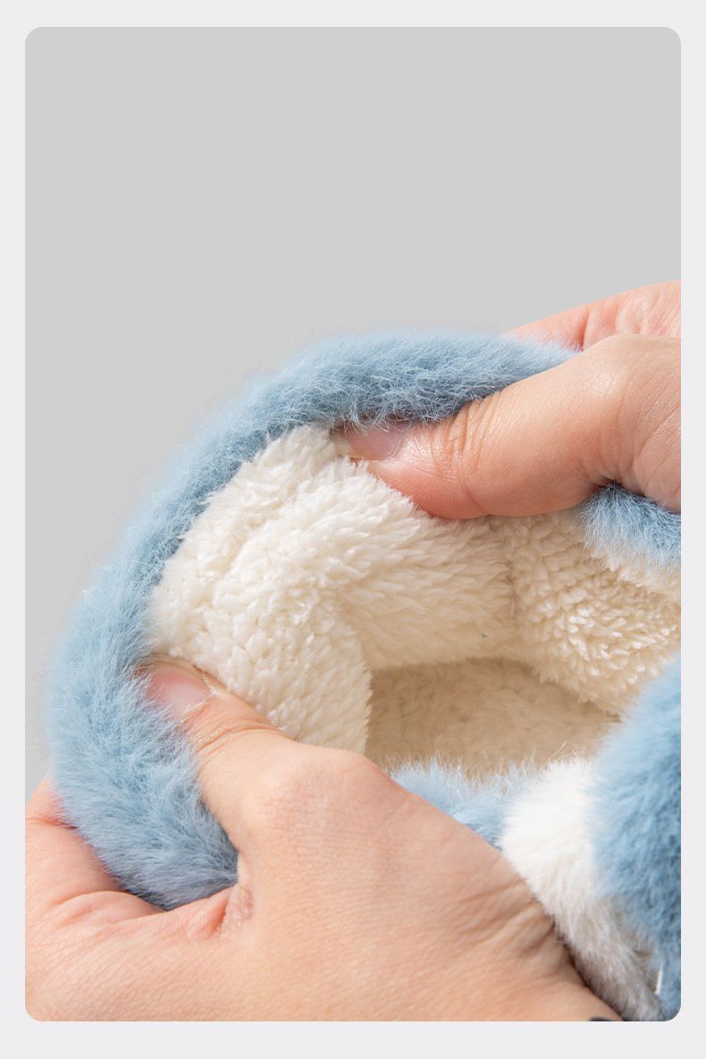 立體造型毛絨暖暖包跟室內拖鞋-鯊魚-深灰色