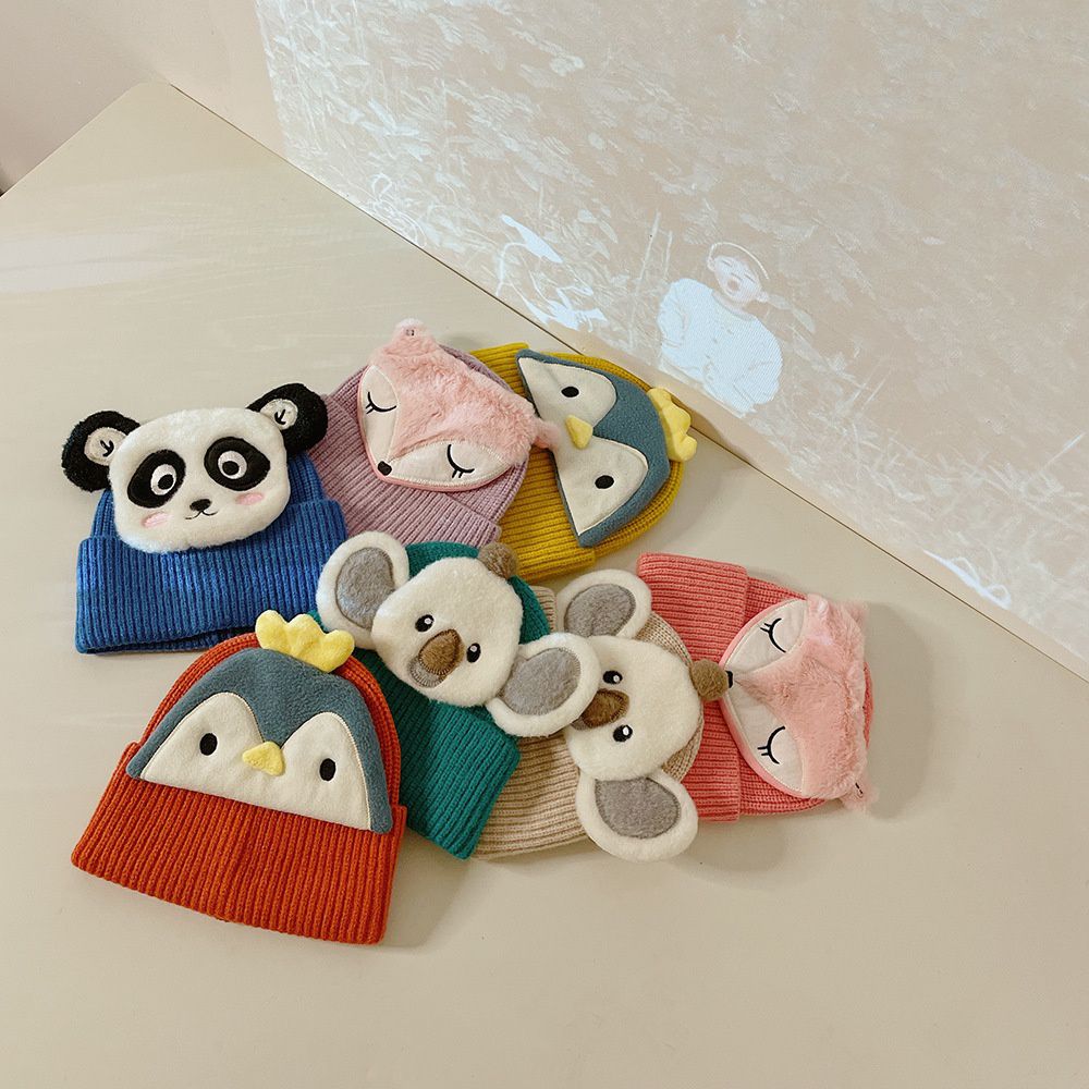 立體動物針織帽-橘色 (帽圍48-52CM/建議年齡2-6歲)