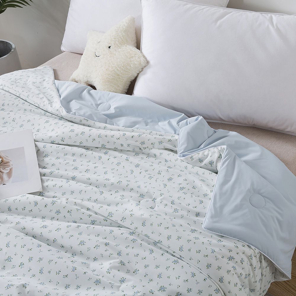 極致涼感抱冰被-藍夢花蘊 (150x186cm)