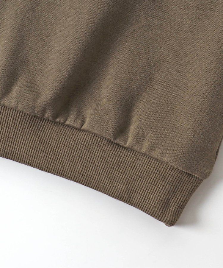 日本 BREEZE - 內刷毛英文logo百搭運動衫-草綠