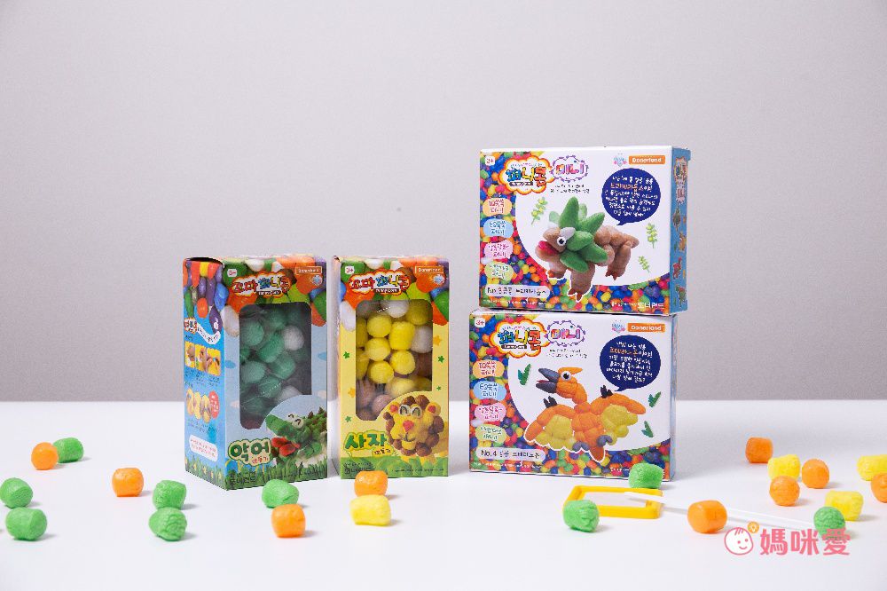 Donerland - 魔法迷您玉米黏土-鱷魚-工具刀*1+吸水海棉墊*1+盒裝背面附有教學說明