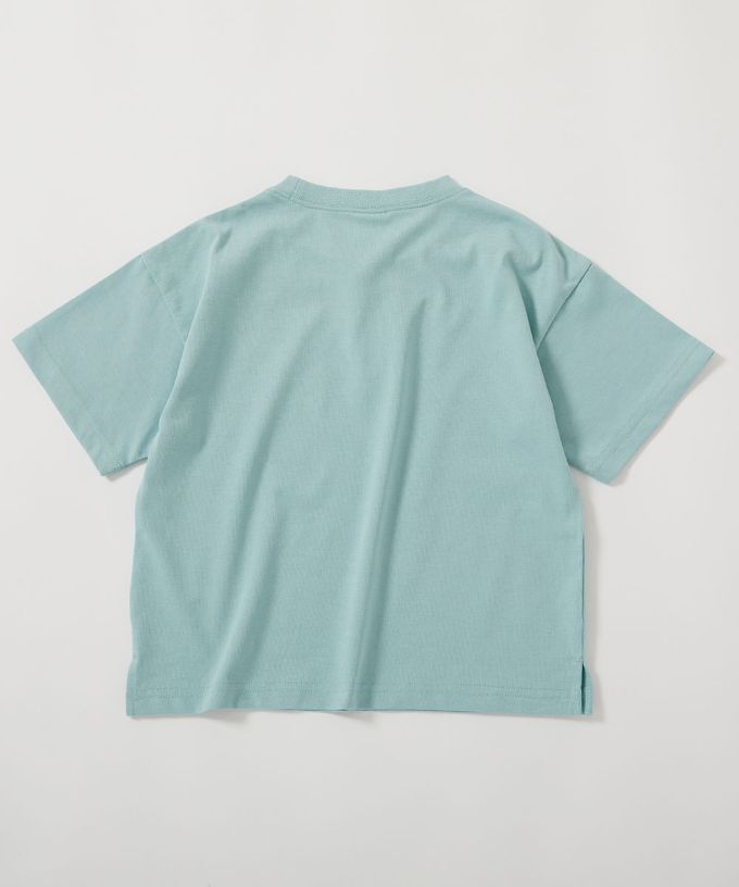 日本 devirock - 接觸涼感 落肩廓形素色短袖上衣-薄荷綠