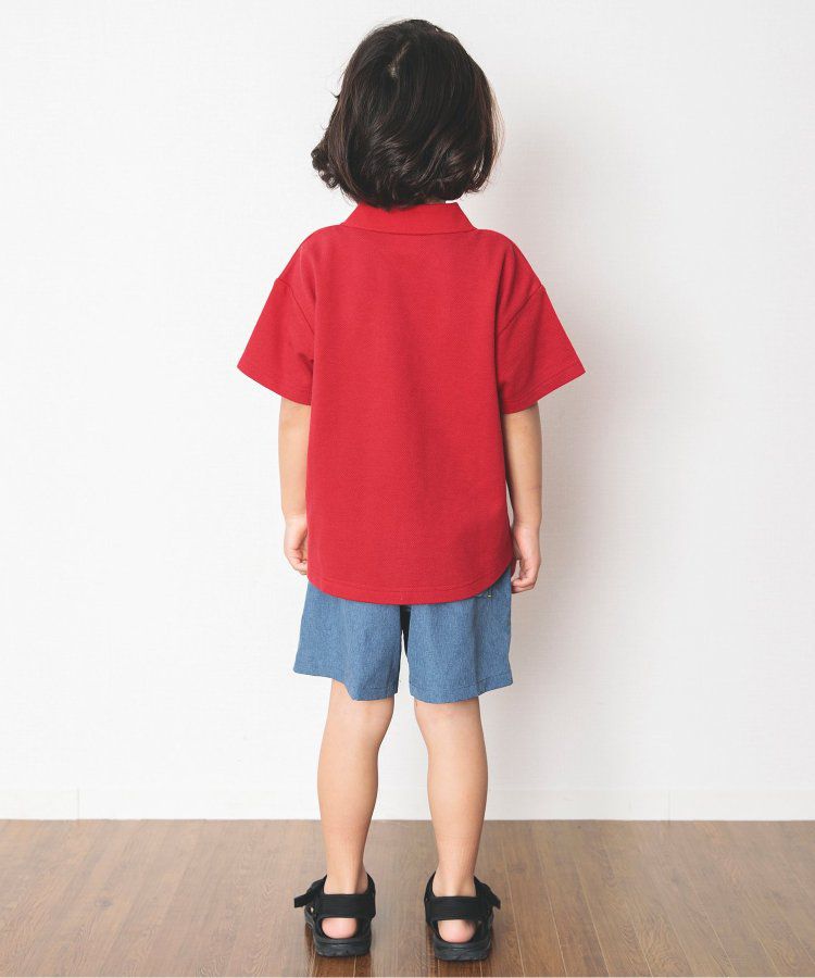 日本 BREEZE - 童趣動物刺繡短袖POLO衫-滑板鴨-深藍