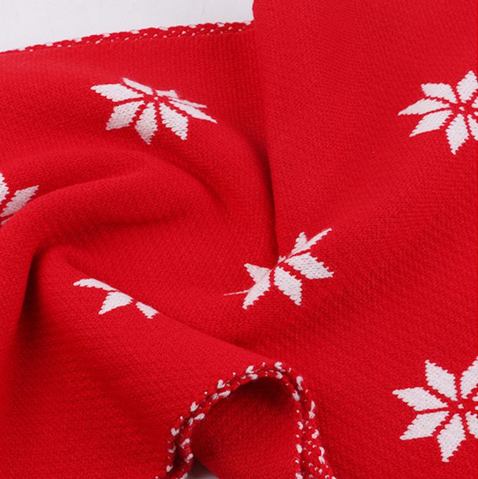 Love, Charlotte - 聖誕麋鹿針織毛線圍巾-親子款-紅色 (均碼 (180cm x 30cm ))