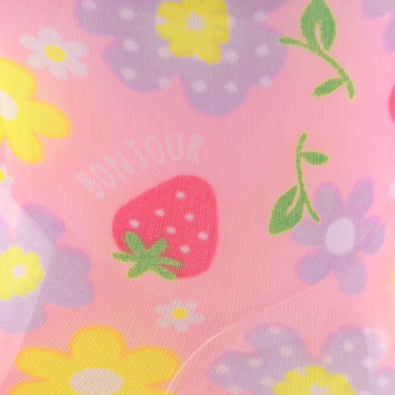 akachan honpo - 雨鞋-草莓花朵-粉紅色