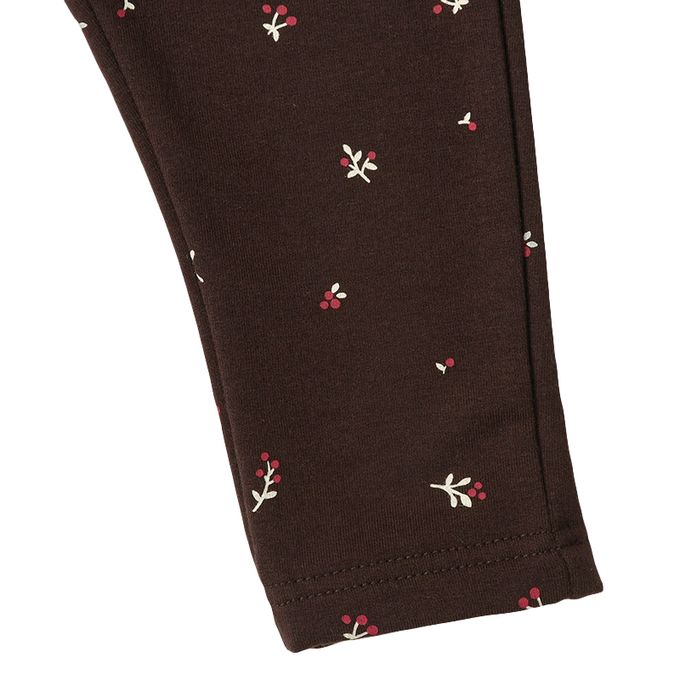 akachan honpo - 10分長經典褲 裏起毛-一般合身款-咖啡色