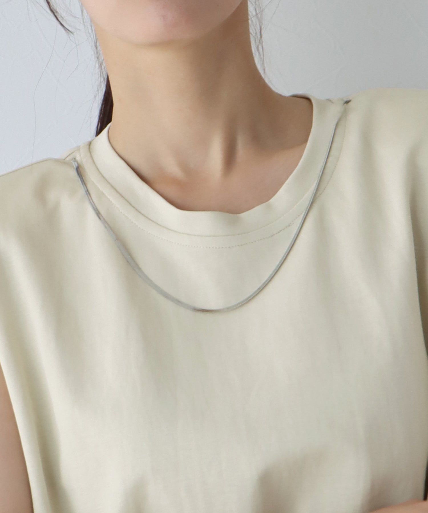 日本 BLUE EAST - 棉混法式簡約無袖上衣-白