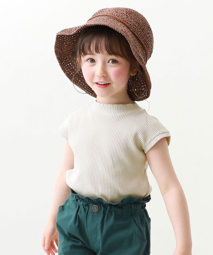 日本 devirock - 甜美羅紋小立領法式袖上衣-墨黑