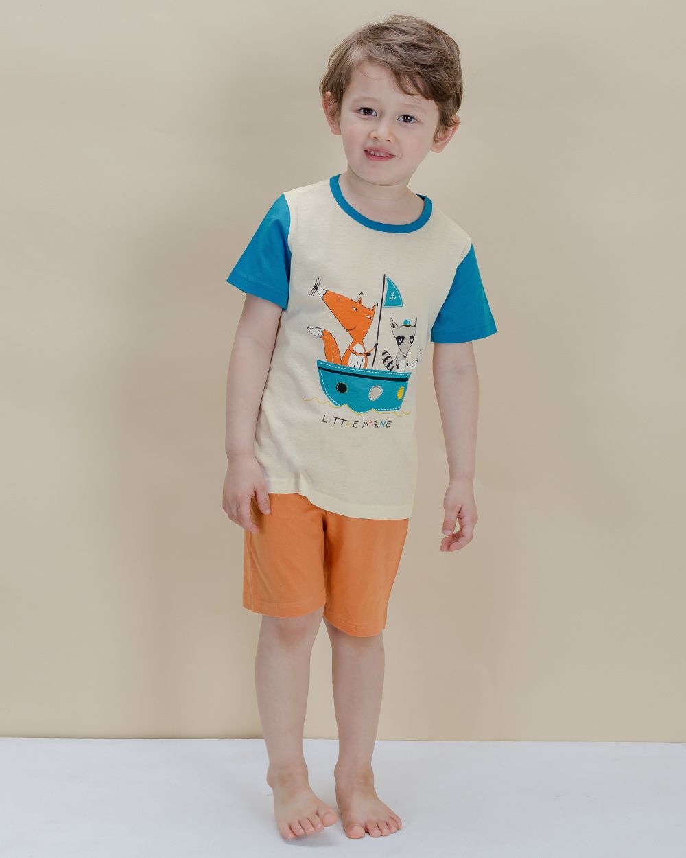 韓國 Sopoliini 童趣北歐風☺ 夏季純棉套裝 / 家居服