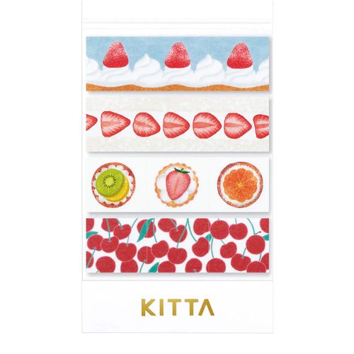 日本HITOTOKI - 美型和紙膠帶-長條-草莓蛋糕