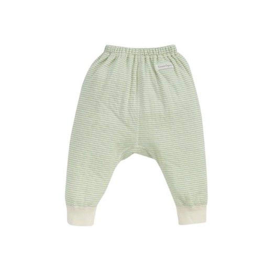 日本 Combi - 初生褲-經典條紋系列-粉綠