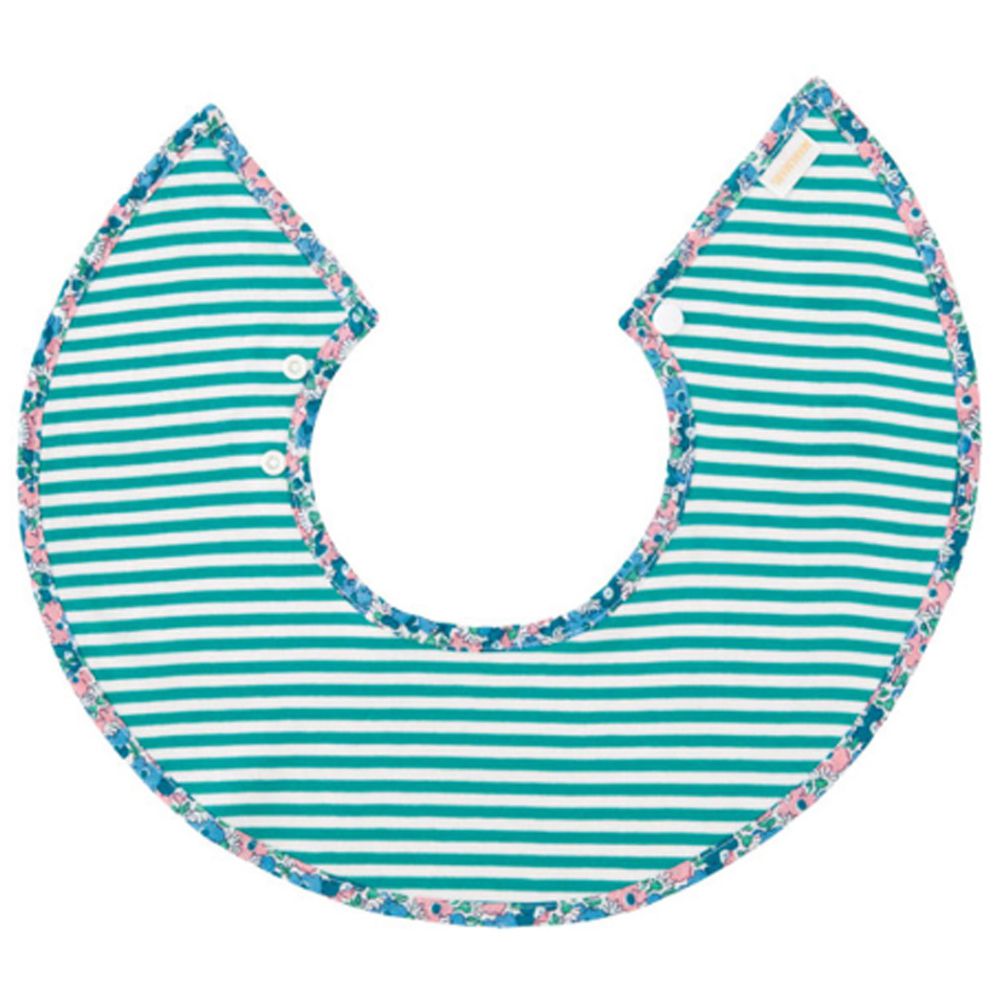 MARLMARL - 微笑圍兜兜-法國市集系列-土耳其藍小花 (脖圍25-28cm)