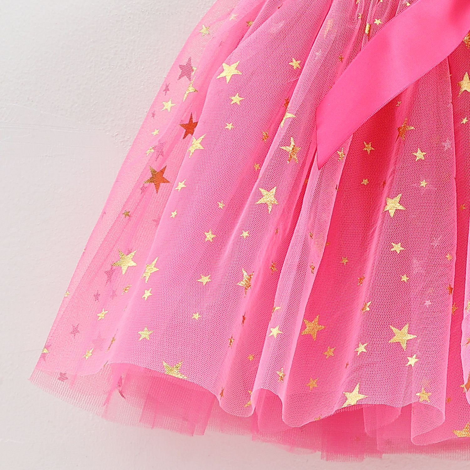 TUTUDRESS - 兒童網紗澎澎裙/片片裙+髮夾-亮片夢幻款-粉色-萬聖節裝扮