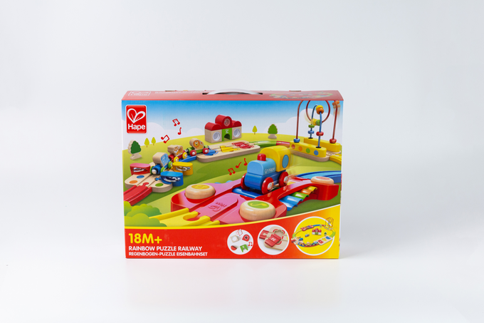 德國 Hape - 彩虹音樂木製軌道玩具