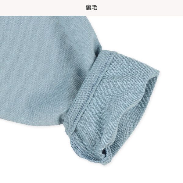 日本西松屋 - 裏毛圓領印花長袖上衣-酷帥小熊-卡其