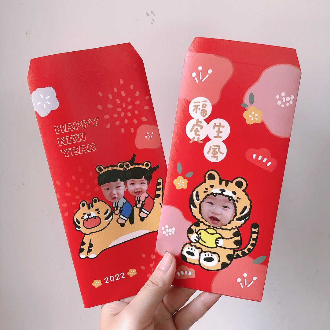 年年.studio - 紅包袋-飛虎騰達(一寶) (H18xW9cm)-7入/袋