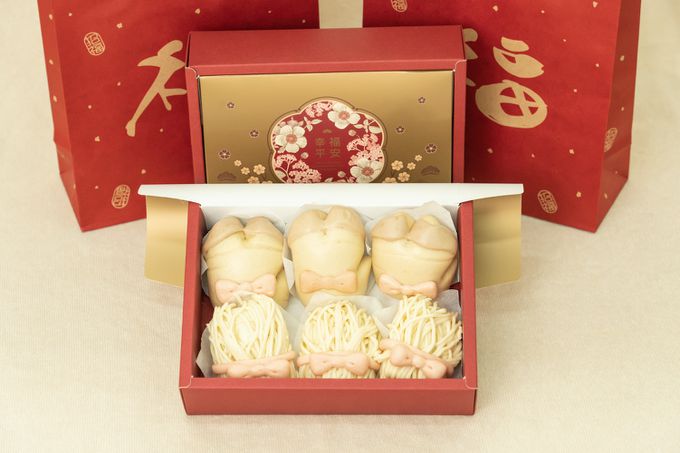 老甜媽手工饅頭 - 豬腳麵線造型饅頭(有禮盒版)-45g*6(豬腳*3+麵線*3)