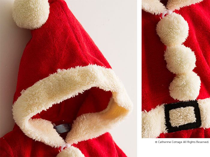 日本 Catherine Cottage - 可愛絨毛連帽聖誕造型服-馴鹿洋裝