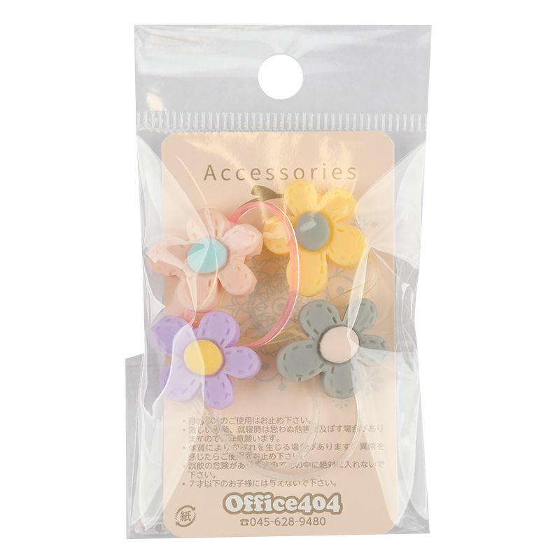 akachan honpo - 迷你髮圈-小花-混色