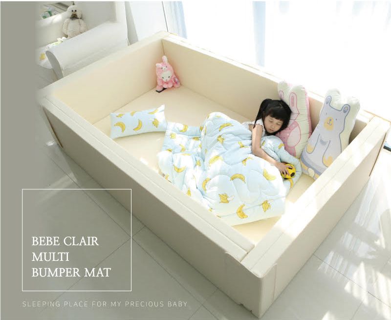 韓國 BeBe Clair - 城堡圍欄-特大款-Vanilla Beige香草天空-120*200*50cm