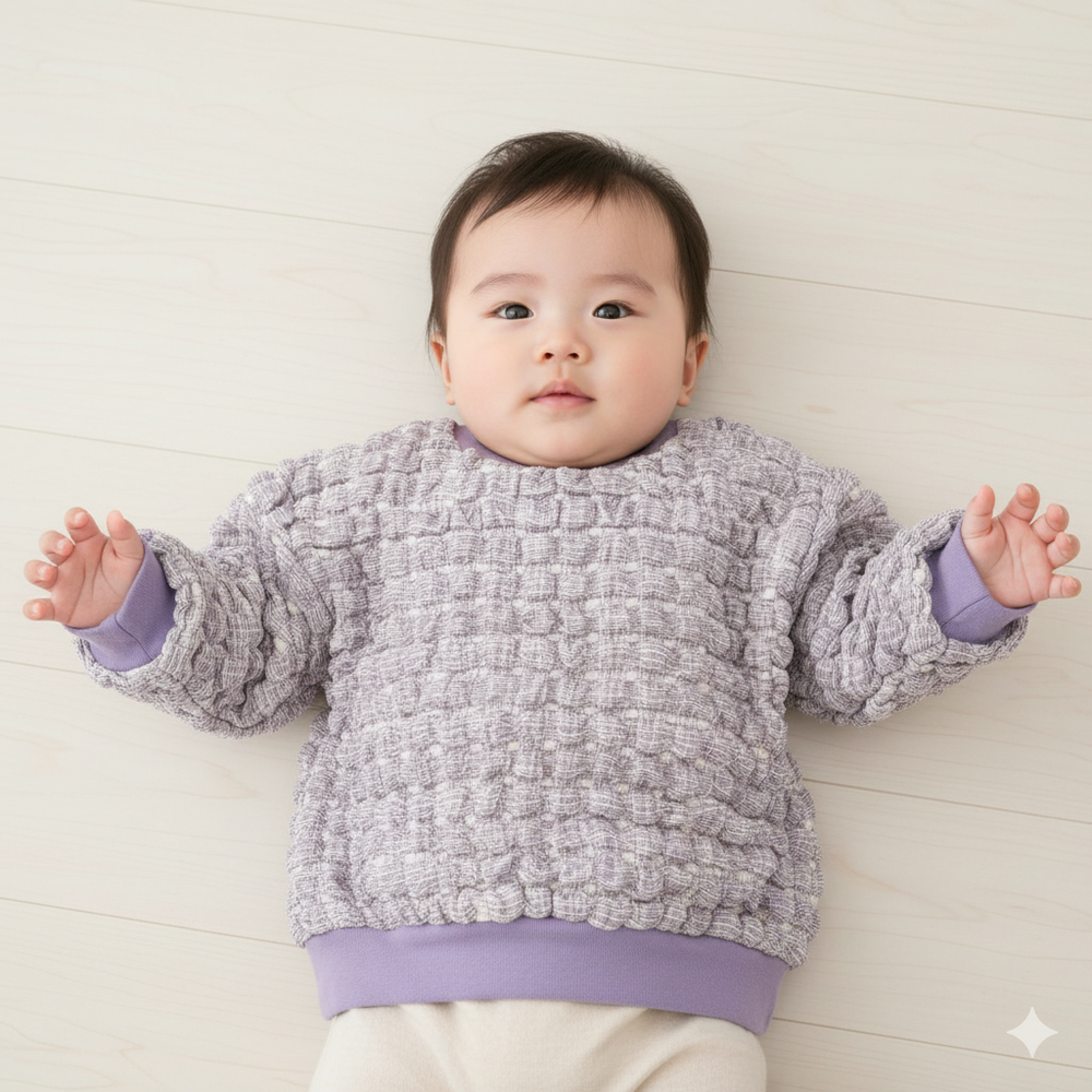 T恤-紋理感布料-紫色