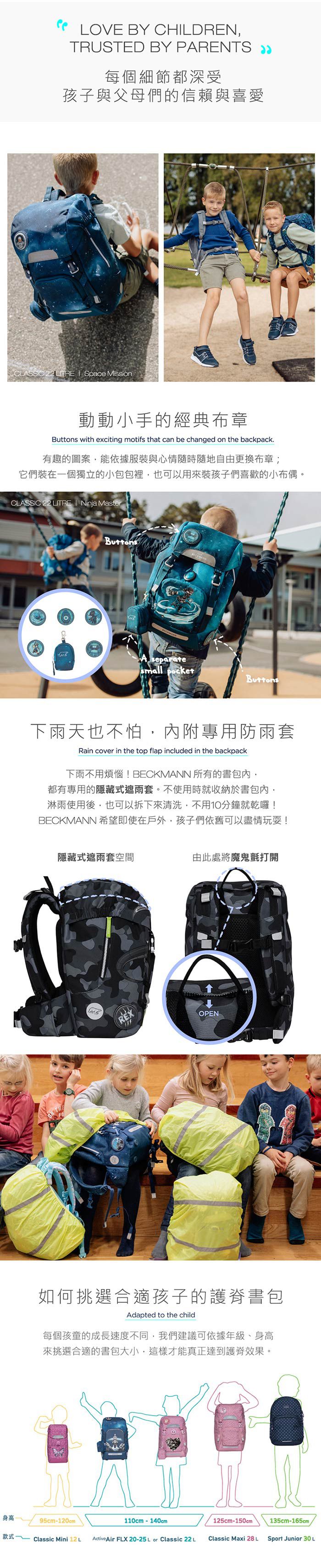 Beckmann - Classic 兒童護脊書包 22L-遊戲開始