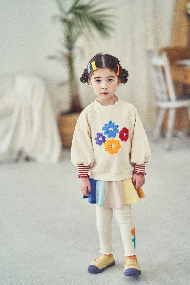 韓國 Mimico - 彩色漸層傘狀褲裙-藍黃